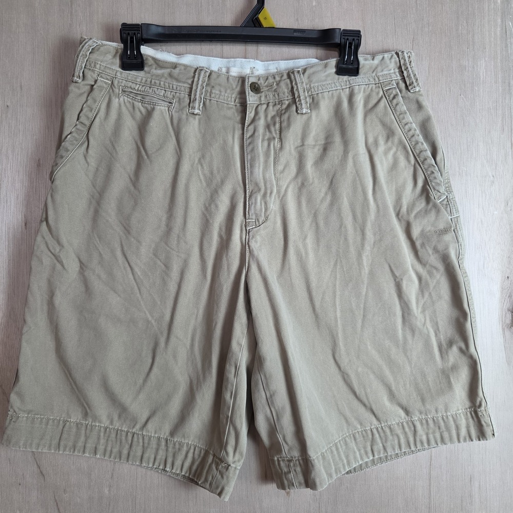 Vintage Polo Ralph Lauren Shorts Mens 34 Khaki Chino Drawstring Canvas 10" Golf